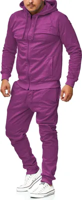 Produktbild von Herren Jogginganzug einfarbig 100% BW 586 Lila S