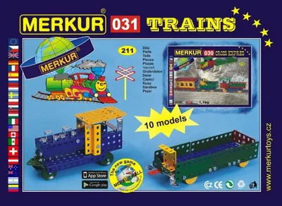 Obrázok produktu pre Merkur 031 železničné modely, 220 dielov, 10 modelov