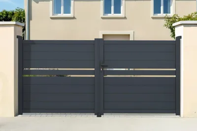 Produktbild von Flügeltor 3m CIMONE H.140 graues Aluminium