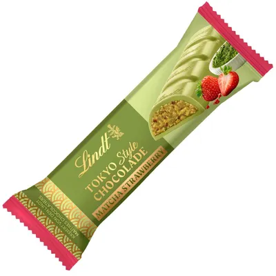 Produktbild von Lindt Tokyo Style Chocolade Matcha Strawberry Riegel 40g