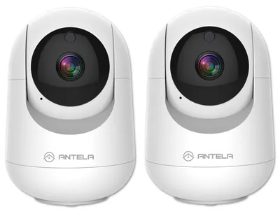 Immagine prodotto di 2 telecamere IP Wi-Fi 1080P, 2,4 GHz/5 GHz, con rilevamento del movimento e audio bidirezionale