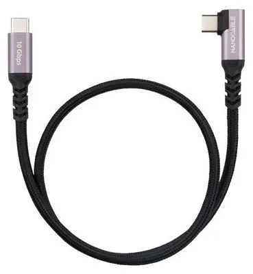 Produktbild von Nanocable 10.01.4701, 1 m, USB C, USB C, USB 3.2 Gen 2 (3.1 Gen 2), 10 Gbit/s, Schwarz