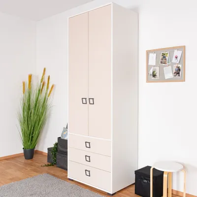 Produktbild von Jugendkleiderschrank Weiß 236x84x56 cm