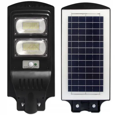 Produktbild von LED Solar Gartenleuchte 6000K Kaltweiß 2000lm 100W 120° IP65 PIR Bewegungsmelder Mastleuchte Fernbedienung Schwarz