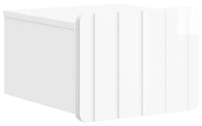 Obrázek produktu pro Nástěnný noční stolek Bílá s vysokým leskem 33 x 34,5 x 24 cm