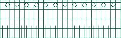 Produktbild von Schmuckzaun Madrid - Farbe: grün, Höhe: 81 cm, Länge: 251 cm