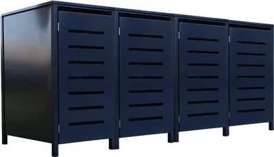 Produktbild von 4 Tailor Mülltonnenboxen Basic für 240 Liter Tonne Stanzung 6 komplett Anthrazit