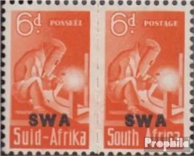 Produktbild von Briefmarken Namibia - Südwestafrika 1942 Mi 240-241 waagerechtes Paar gestempelt Rüstungsbilder