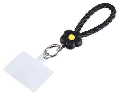 Produktbild von Handy Kette Band Schnur Universal Umhängeband für Handyhüllen Smartphone Nylon, Farbe:Schwarz