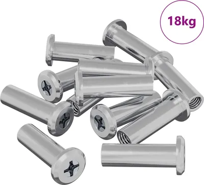 Image de vidaXL Écrou de blocage 2857 pcs Argent Acier