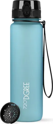 Produktbild von 720°DGREE Trinkflasche uberBottle softTouch mit Sieb aqua blue 1l