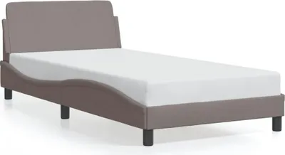 Produktbild von vidaXL Bettgestell "Dover" Taupe 100x200 cm Stoff