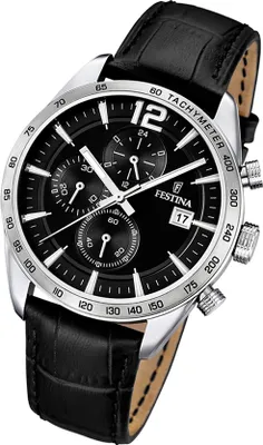Produktbild von Festina Herren Uhr Sport F16760/4 Leder Quarz Armbanduhr schwarz UF16760/4