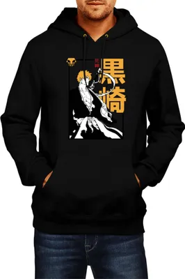 Obrázok produktu pre Pánska Mikina S Kapucňou Manga Japan Anime Comics Animation Bleach 005, Man 2XL / čierna
