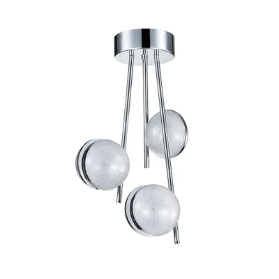 Immagine prodotto di Plafone LED MALCOLM 24W, 4000K, argento/color cristallo, Ø: 36 H: 50 cm