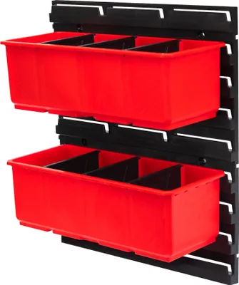 Image de Toolbrothers RHINO Container Set Nr. 5 Paroi d'atelier avec 2 récipients pour RHINO XXL Mallette hauteur M et Organizer hauteur XL