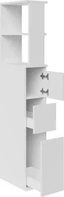 Produktbild von MIRJAN24 Badezimmerschrank Roza, Badmöbel, Schrank, Regal, Badezimmer (Farbe: Weiß)