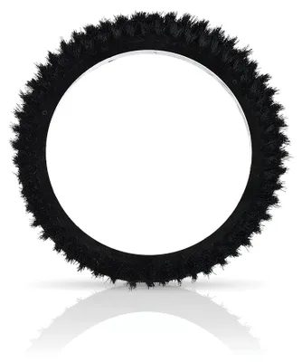 Nylon-Teppichbürste, 30,4 cm Ø, 0,3 mm Borsten, schwarz