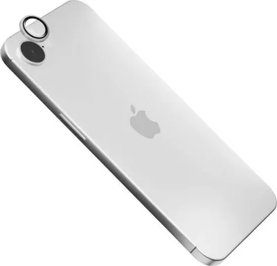 Immagine prodotto di Vetro temperato per la fotocamera per iPhone 16e, vetro fisso invisibile per fotocamera, argento