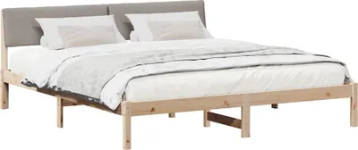 Obrázok produktu pre Rám postele Hnedá a taupe 180 x 200 cm Borovicový masív