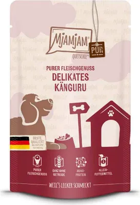 Immagine prodotto di MjAMjAM Dog - Pasti deliziosi in busta 12x125g | Canguro