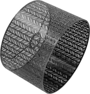 Zdjęcie produktu dla Klosz do lampy bębnowej E27 E14 Klips w kształcie liścia jodły Wydrążony metalowy dekoracyjny klosz do lampy stołowej ściennej sufitowej Czarny
