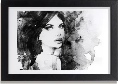 Produktbild von Bild 30x20 MDF-Rahmen, Wandkunst Frauenportrait