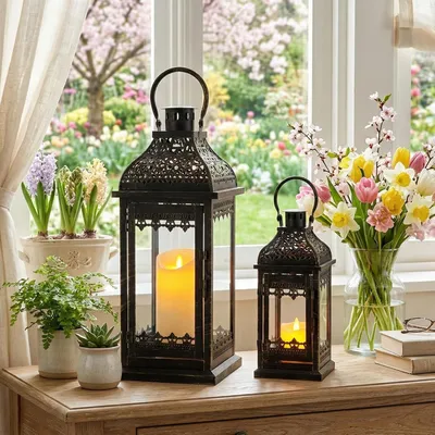 Immagine prodotto di Set di 2 lanterne decorative per candele