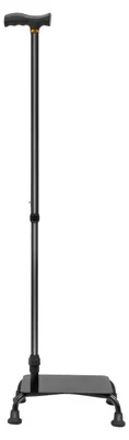 Produktbild von Treppensteighilfe - Verstellbarer Gehstock - 85–105 cm - 10 Höheneinstellungen - Rutschfester Standfuß - Leichtes Aluminium - Belastbar bis 150 kg - Schwarz