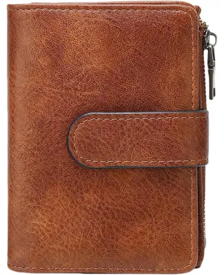 Imagen del producto de Cartera compacta para mujer con protección RFID y 17 compartimentos para tarjetas