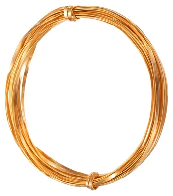 Basteldraht 2 mm, Aluminium, 5 m, 0,5 mm, goldfarben