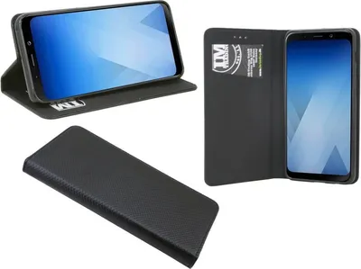 Produktbild von Samsung Galaxy A8 Plus 2018 Handyhülle Tasche Flip Case Smartphone Schutzhülle Schwarz