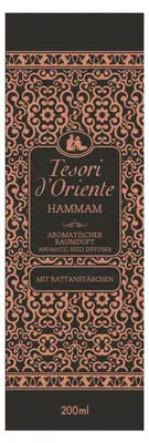 Obrázek produktu pro Tesori d'Oriente, vonné tyčinky Hammam, aromatická vůně do interiéru, 200 ml