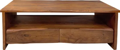 Produktbild von Couchtisch mit Ablage Akazie massiv 130 x 70 x 45 cm nussbaumfarben DAHLIA