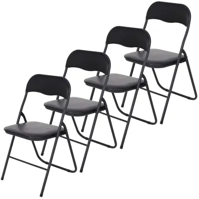 Produktbild von Infinity Goods 4er-Set Klappstühle – Klappstühle – PVC – Esszimmerstühle – Klappbare Stühle – 43 x 4