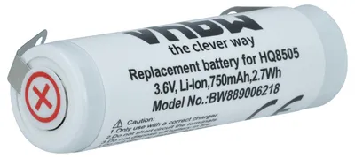 Produktbild von vhbw Akku kompatibel mit Panasonic ES8103 Rasierer (750 mAh, 3,6 V, Li-Ion)