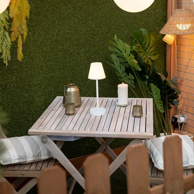 Productafbeelding van New Garden Lola Slim 30, draadloze tafelverlichting, wit