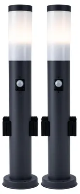 Produktbild von 2er Set Stehleuchte, 2x Steckdosen, Bewegungsmelder, H 60 cm
