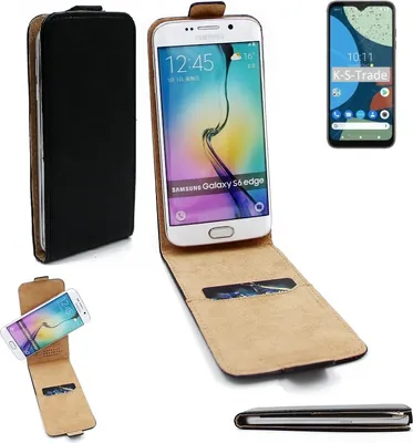 Produktbild von K-S-Trade® Schutz-Hülle Handy-Hülle kompatibel mit Fairphone 4 Flipstyle  360° Smartphone Tasche, schwarz, Case Flip cover