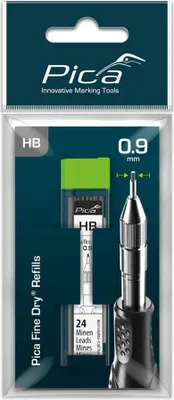 Obrázek produktu pro Pica | Náhradní tuhy 0,9 mm na dřevo tvrdost " HB " pro mikrotužku