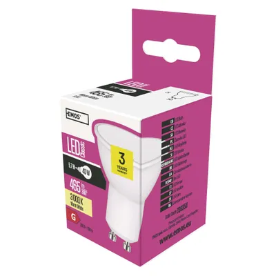 LED žárovka Classic MR16 / GU10 / 5,7 W (40 W) / 465 lm / teplá bílá