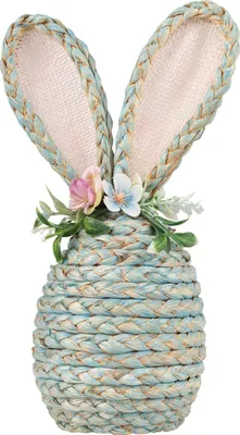 Produktbild von 1x Ostern Osterdeko aus Maisstroh 25 cm blau
