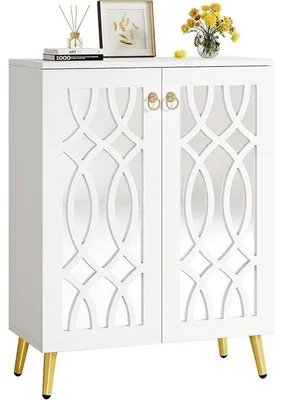 Obrázek produktu pro Botník HOGA-J0353, 5patrový se zrcadlem, 35 x 75 x 100 cm, bílý