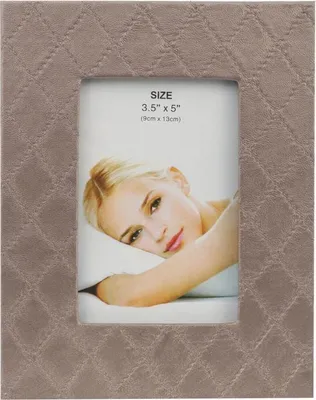 Productafbeelding van Standaard fotolijst met kunstleren bekleding, 15 x 19 cm