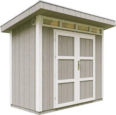 Produktbild von Gartenhaus  B161xL294xH239 cm 3m² mit Boden und Bitumenfliesen -TIMBELA M901A -TUNDRAGREY