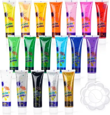 Immagine prodotto di Colori acrilici con tavolozza 36 ml 19 pz.