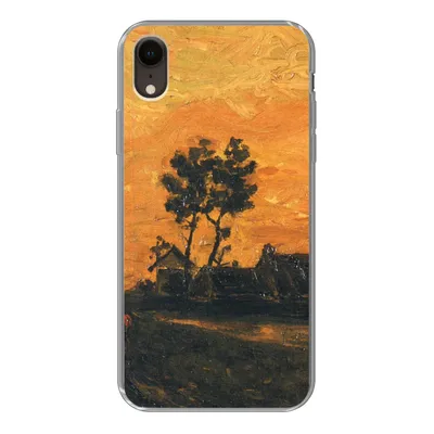 Produktbild von MuchoWow® Handyhülle Schutzhülle Hülle für iPhone XR Landschaft bei Sonnenuntergang - Vincent van Gogh Silikon Softcase Handy Hülle - Schutzdeckel