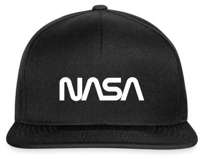 Produktbild von Spreadshirt NASA Logo Snapback Cap, One size, Schwarz/Schwarz