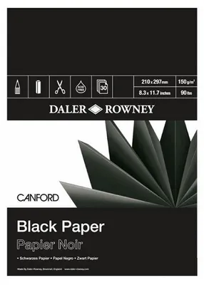Obrázok produktu pre Blok čiernych papierov Daler-Rowney Canford - A4