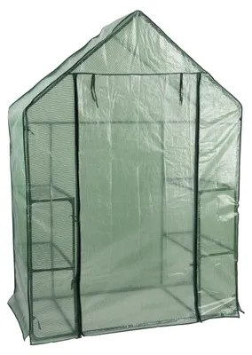 Obrázek produktu pro Kinzo Skleník 143 x 73 x 195 cm Mini skleník se 6 patry - Fóliový skleník malý - Skleníkové doplňky pro děti a zahradu - průhledný a zelený